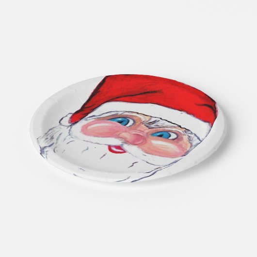 CHRISTMAS SANTA CLAUS PAPPTELLER (Schrägansicht)