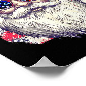 Christmas Santa Claus Patriotic Usa Sungles In Jul Poster (Ecke)