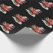Christmas Santa Claus Pilot Flying Airplane Gift Geschenkpapier (Ecke)