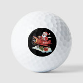 Christmas Santa Claus Pilot Flying Airplane Gift Golfball (Vorderseite)