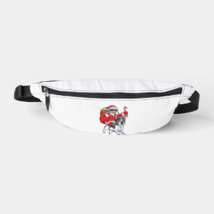 Christmas Santa Claus Riding French Bulldog Xmas B Bauchtasche