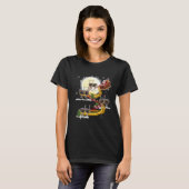 Christmas Santa Claus Riding Ostrich Ostrich Xmas T-Shirt (Vorne ganz)