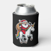 Christmas Santa Claus Riding Unicorn - Xmas Girls Dosenkühler (Kanne Vorderseite)