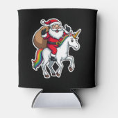 Christmas Santa Claus Riding Unicorn - Xmas Girls Dosenkühler (Vorderseite)