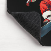 Christmas Santa Claus Snowboard Snowboarding Snowb Mousepad (Ecke)