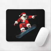 Christmas Santa Claus Snowboard Snowboarding Snowb Mousepad (Mit Mouse)