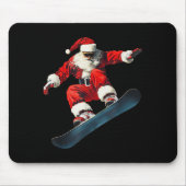 Christmas Santa Claus Snowboard Snowboarding Snowb Mousepad (Vorne)