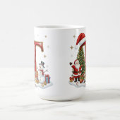 Christmas Santa Claus Snowman Elf Alphabet T  Kaffeetasse (Mittel)