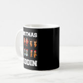 Christmas Santa Claus Snowman Reindeer Griddy Grid Kaffeetasse (Vorderseite Links)