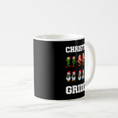Christmas Santa Claus Snowman Reindeer Griddy Grid Kaffeetasse (VorderseiteRechts)
