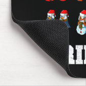 Christmas Santa Claus Snowman Reindeer Griddy Grid Mousepad (Ecke)