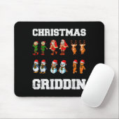 Christmas Santa Claus Snowman Reindeer Griddy Grid Mousepad (Mit Mouse)