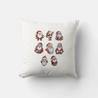 Christmas Santa Claus Throw Pillow | Holiday Décor Kissen