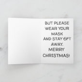 CHRISTMAS SANTA CLAUS TRAING MASK COVID-19 CARD KARTE (Innenseite)