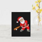 Christmas Santa Claus With Baseball Bat Boys Kids  Karte (Gelbe Blume)