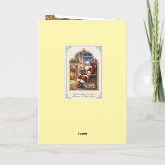 Christmas Santa Clause Feiertagskarte (Rückseite)