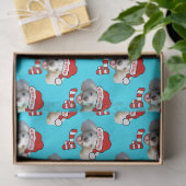 Christmas Santa Dog Custom Photo Pattern Seidenpapier (Geschenk)
