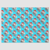 Christmas Santa Dog Custom Photo Pattern Seidenpapier (Vorderseite)