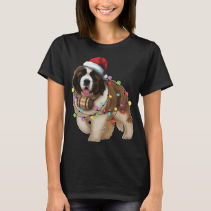 Christmas Santa Dog, St. Bernard, Saint Xmas, Dog T-Shirt
