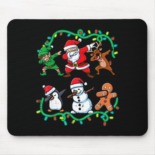 Christmas Santa Elf Reindeer Dab Xmas Dance Boys G Mousepad (Vorne)