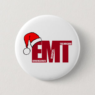 CHRISTMAS Santa EMT NOTFALLMEDIZIN Button