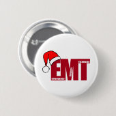 CHRISTMAS Santa EMT NOTFALLMEDIZIN Button (Vorne & Hinten)