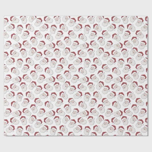 Christmas Santa Face Geschenkpapier (Flach)