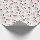 Christmas Santa Face Geschenkpapier (Ecke)