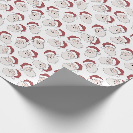 Christmas Santa Face Geschenkpapier (Ecke)