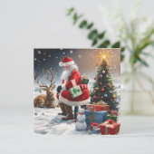 Christmas Santa Feiertagskarte (Stehend Vorderseite)