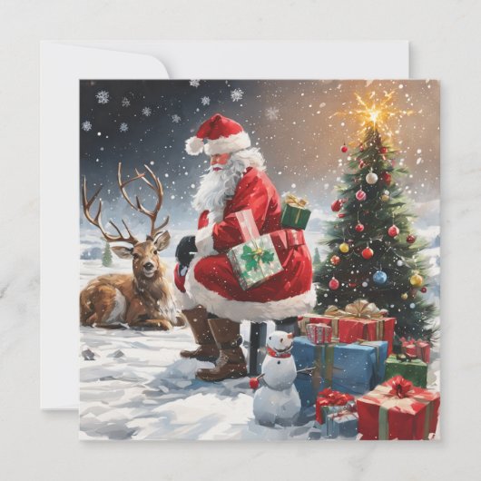 Christmas Santa Feiertagskarte (Vorderseite)