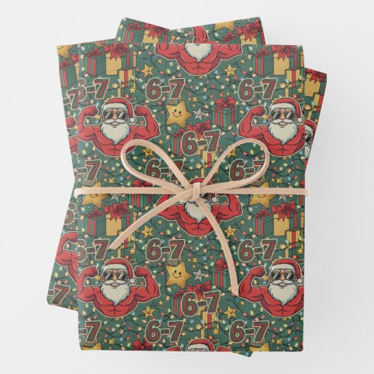 Christmas Santa Flex 6-7 Meme Holiday Geschenkpapier Set (Beispiel)