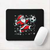 Christmas Santa Football Kick Xmas Soccer Men Boys Mousepad (Mit Mouse)