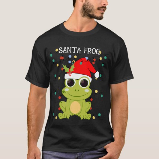Christmas SANTA FROG Unisex T-Shirt (Vorderseite)