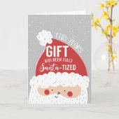 CHRISTMAS SANTA FUNNY Grußkarte Karte (Gelbe Blume)