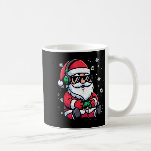 Christmas Santa Gamer Funny Xmas Video Gaming Men Kaffeetasse (Rechts)