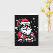 Christmas Santa Gamer Funny Xmas Video Gaming Men Karte (Gelbe Blume)