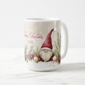 Christmas Santa Gnomes, Pine, Berries | Kaffeetasse (VorderseiteRechts)