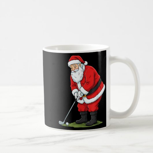 Christmas Santa Golf Golfer Xmas Funny Christmas G Kaffeetasse (Rechts)