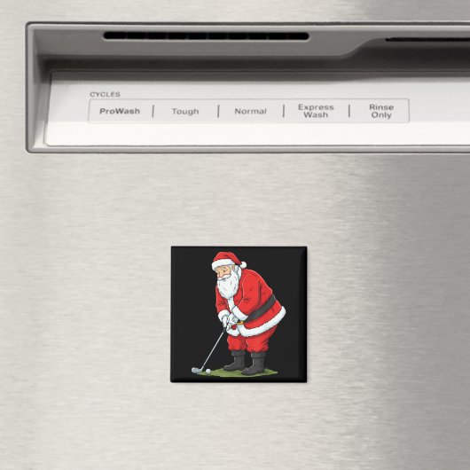 Christmas Santa Golf Golfer Xmas Funny Christmas G Magnet (In Situ (Geschirrspüler))