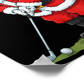 Christmas Santa Golf Golfer Xmas Funny Christmas G Poster (Ecke)