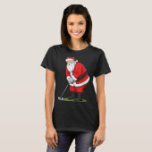 Christmas Santa Golf Golfer Xmas Funny Christmas G T-Shirt (Vorne ganz)
