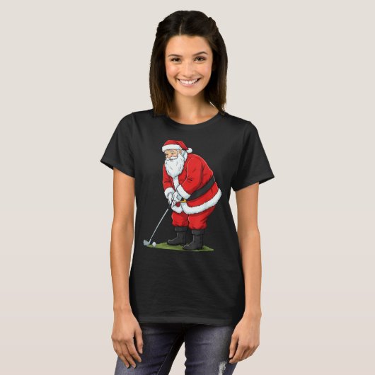Christmas Santa Golf Golfer Xmas Funny Christmas G T-Shirt (Vorne ganz)