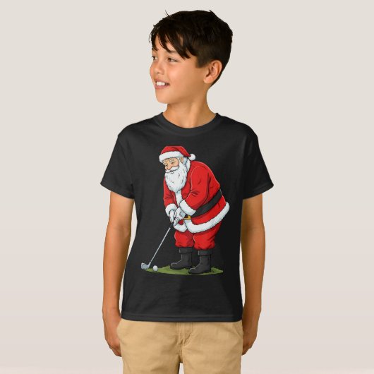 Christmas Santa Golf Golfer Xmas Funny Christmas G T-Shirt (Vorne ganz)