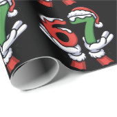 Christmas Santa Hand 67 6 7 Geschenkpapier (Rolleneckpunkt)