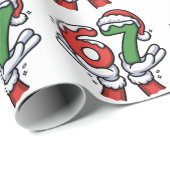 Christmas Santa Hand 67 6 7  Geschenkpapier (Rolleneckpunkt)
