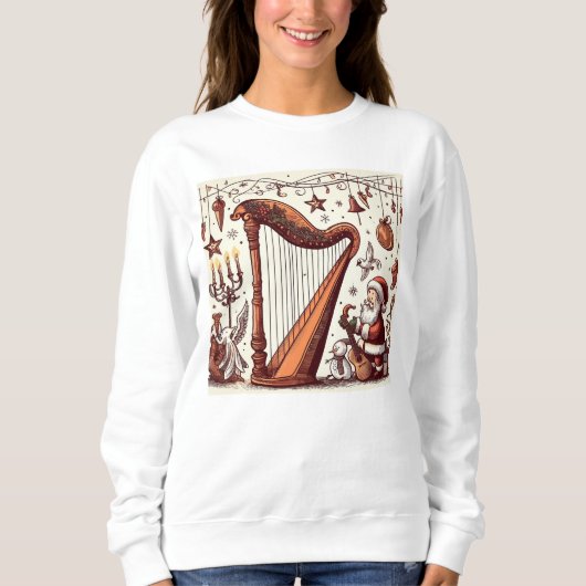 Christmas Santa Harp Sweatshirt (Vorderseite)