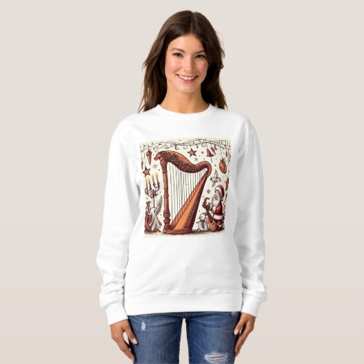 Christmas Santa Harp Sweatshirt (Vorne ganz)
