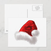 Christmas Santa Hat Art Feiertagspostkarte (Vorne/Hinten)