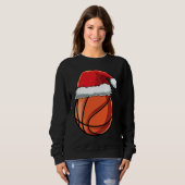Christmas Santa Hat Basketball Player Funny Boys X Sweatshirt (Vorne ganz)
